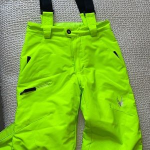 Spyder Boys Neon Yellow/Green Ski Pants Snow pants